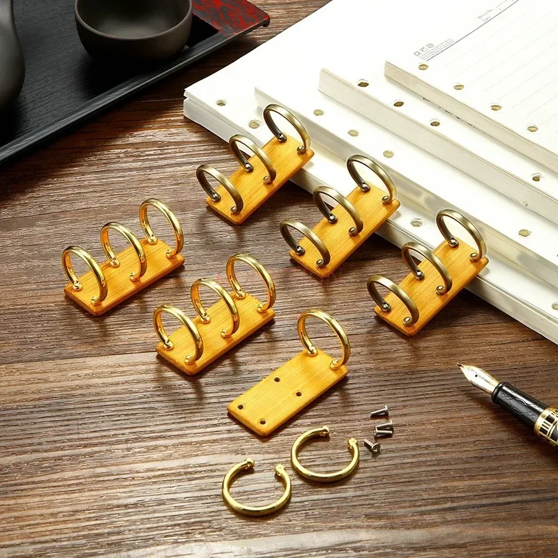 Metalowa klamra z potrójnym ogniwem, otwarty klips do oprawy, ręczna książka na konto, album z kalendarzem, kółko z luźnymi kartkami