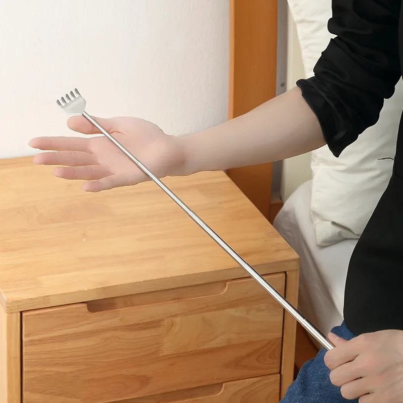 ปฏิบัติ Telescopic พ็อกเก็ตชุดนวด Scratcher สแตนเลส Handy ปากกากลับ Scratcher ผ่อนคลายกลับ Massager