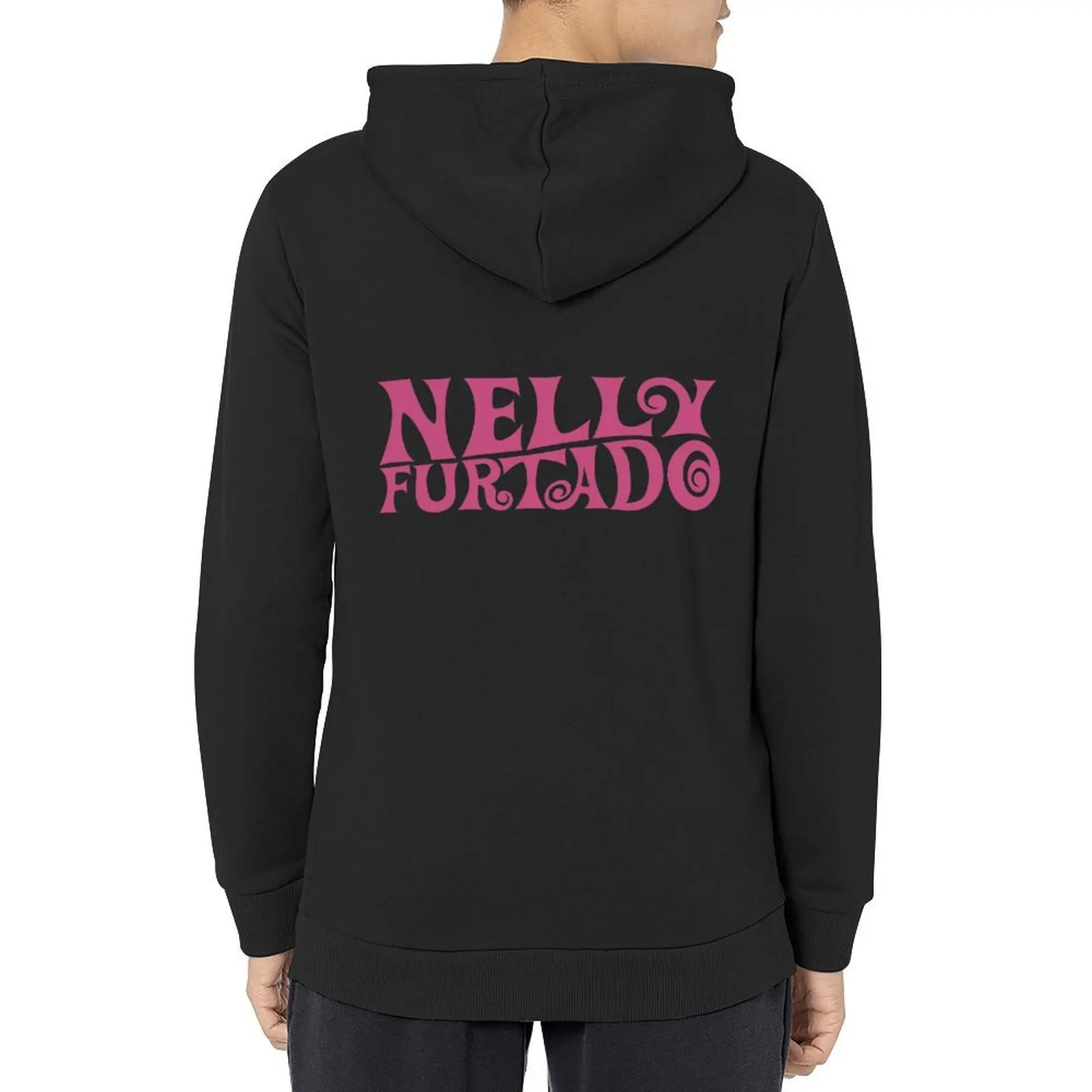 

Nelly Furtado - Pink Logo - Whoa Nelly! Folklore Loose Hoodie korean clothes men's sweat-shirt autumn clothes mens hoodies