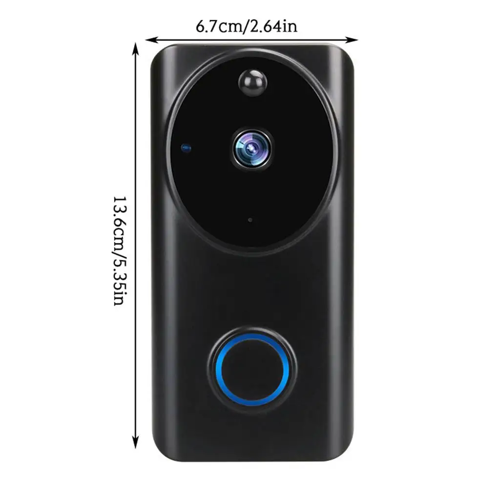 Visual Doorbell WiFi Wireless Smart Door Bell Phone Remote Video Home Alarm Door Chime, Bell