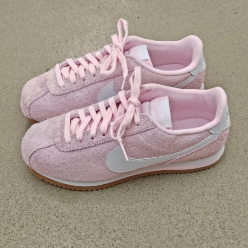Nike Cortez Light Pink Women's Retro Suede Anti-Slip Cushioning Lightweight Casual Shoes Walking Sneakers FJ2530-600