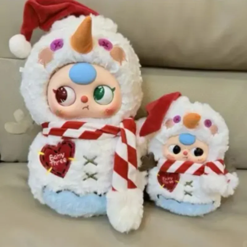 Neue Ankunft Baby Drei 100% Weihnachten Karneval Serie Blind Box Mini Plüsch Vinyl Puppe Schneemann Elch Kleid Anhänger Weihnachten Geschenk