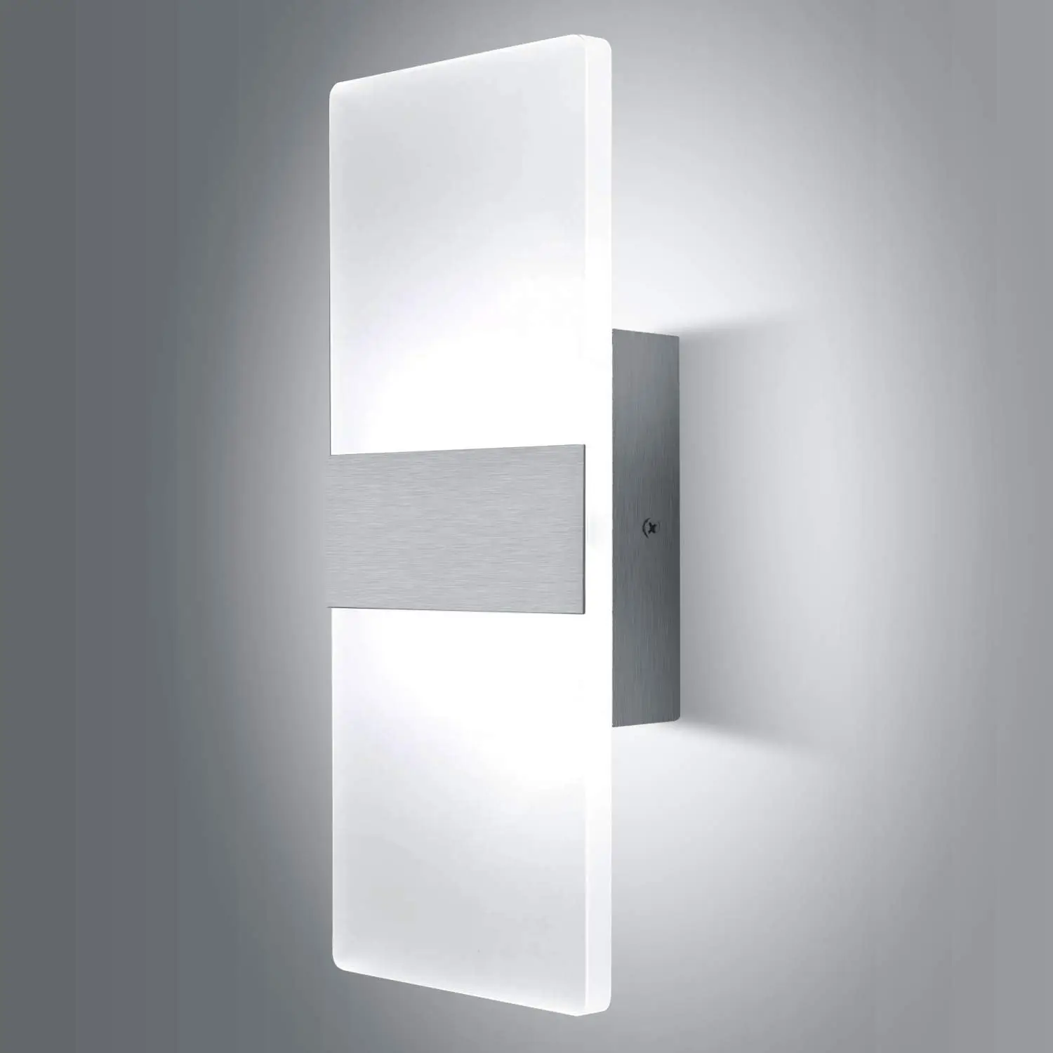 

Lightess Modern Wall Sconce Dimmable 12W, Up Down Wall Lights Acrylic LED Wall Lamp for Hallway Bedroom Corridor, Cool White