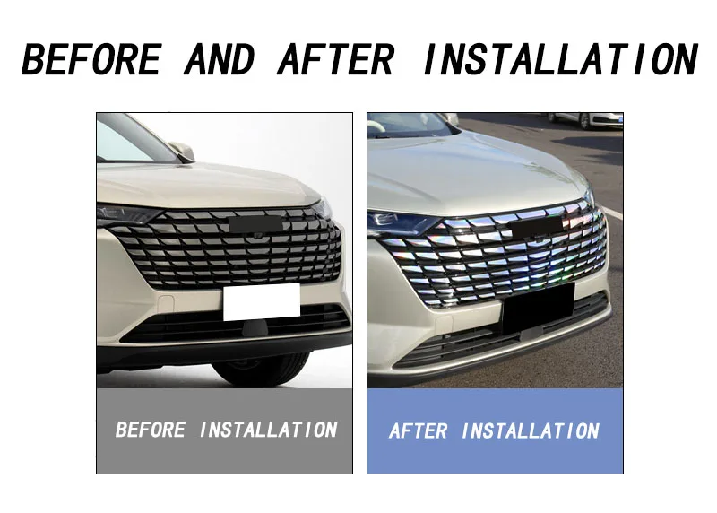 Car exterior decoration accessories, front grille color changing film, DIY sequins for HAVAL H6 4TH 2025