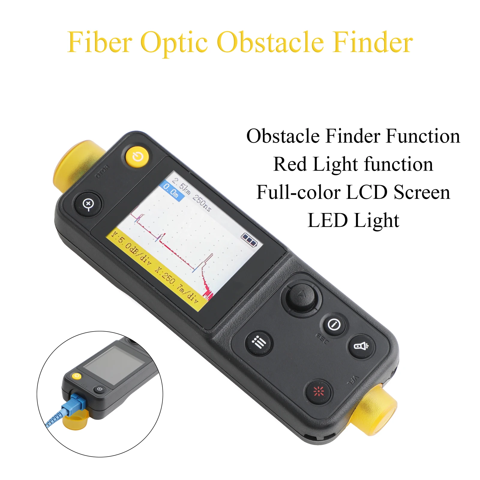 Visual Fault Locator Displays Waveform Red Light 10mW Fiber Optic Tester 20KM Fiber Breakpoint Fault Tester Fault Finder Pen
