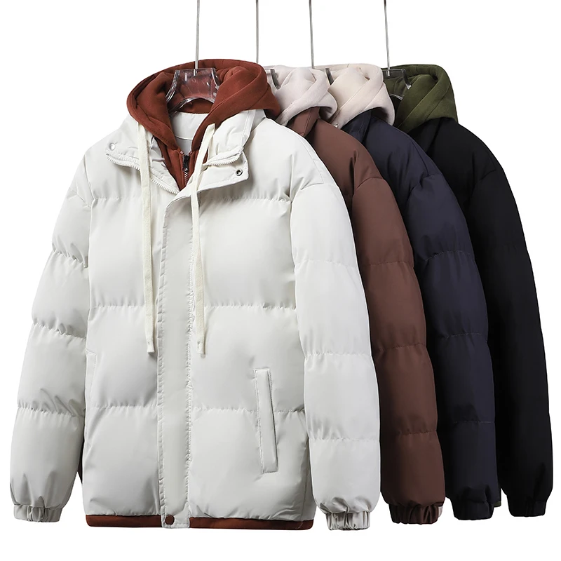 

2025 Winter Men Warm Cotton -Padded Jacket Men Waterproof Hooded Thick Jacket Casual Parkas Autumn Men Outerwear Puffer Parkas