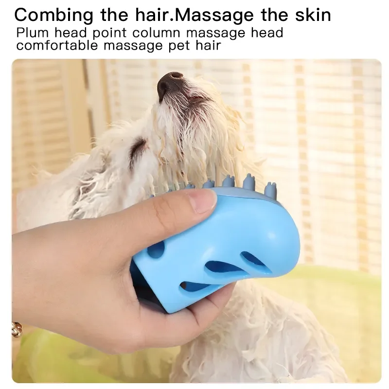 3 في 1 مشط للكلاب الحيوانات الأليفة النعال المطاطية دش تدليك القط فرشاة مزيل الشعر تنظيف تدليك الجمال فرشاة للكلاب جرو لوازم