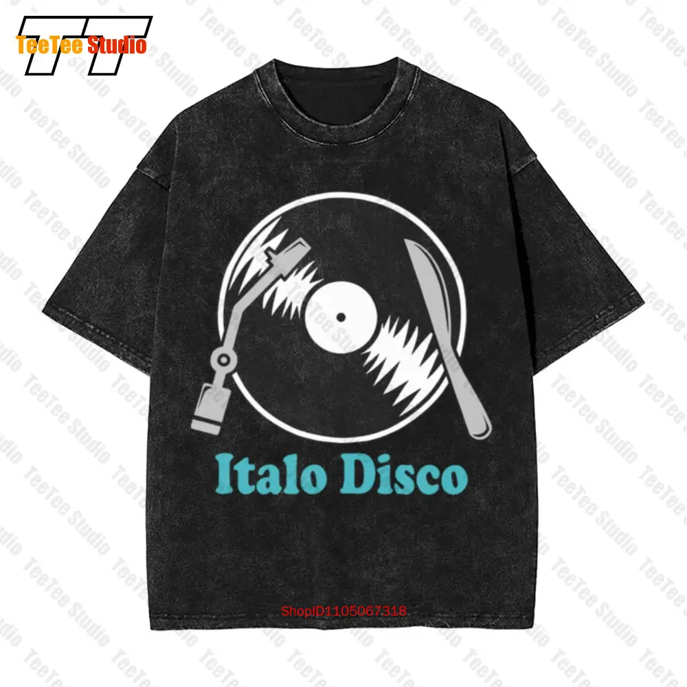 تي شيرت Italo Disco Lp Vintage كبير الحجم HUDM