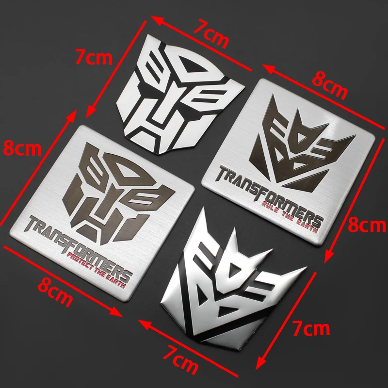 Insignia con logotipo de Autobots Transformers de aleación de aluminio 3D, pegatinas de estilo para coche, emblema para ventana y maletero, accesorios decorativos, 1 Uds.