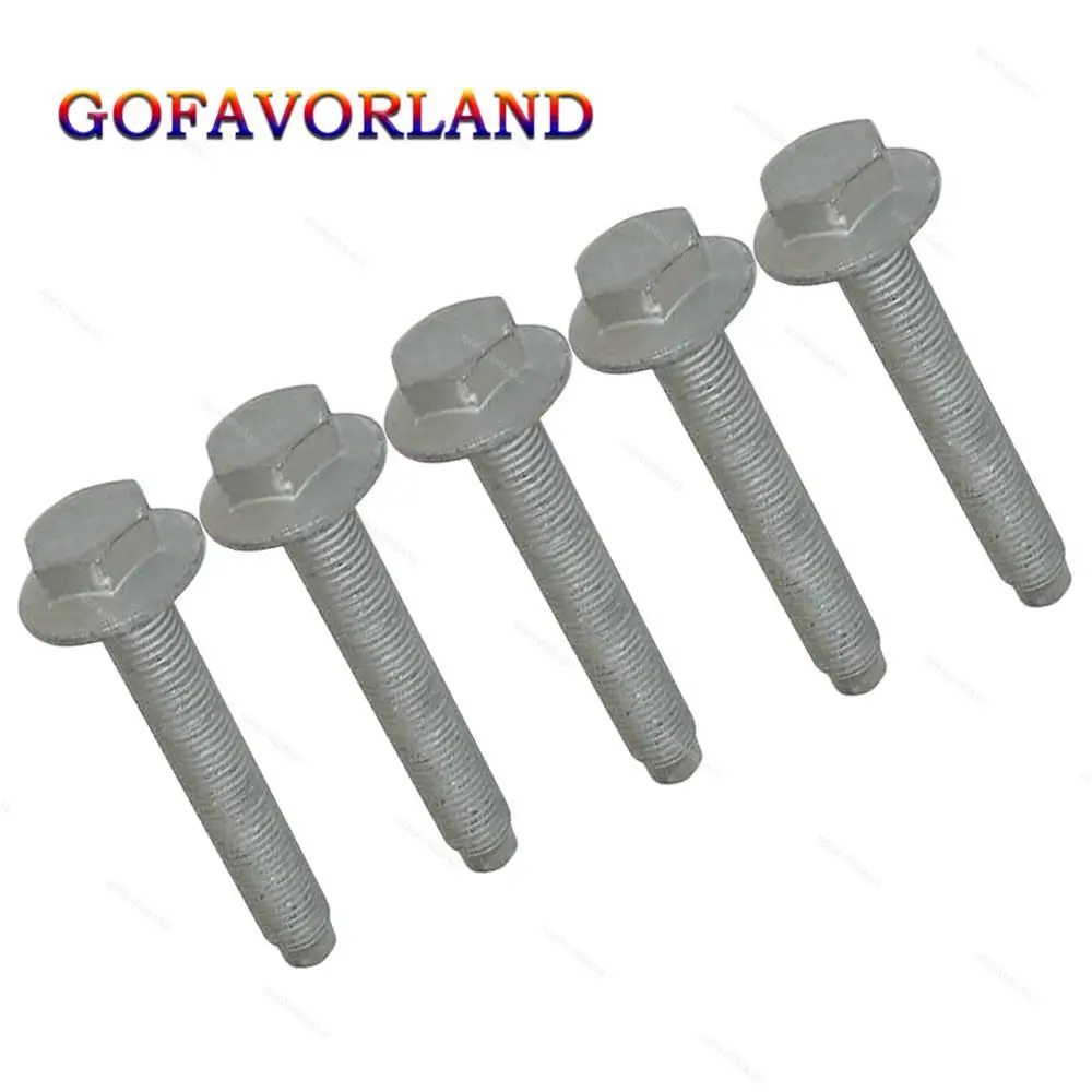 N10505602 N10 505 602 5Pcs Hex Collared Bolt M12 Silver For Golf Teramont Beetle 2012-2019 For A3 A6 2013-2018 For Octavia