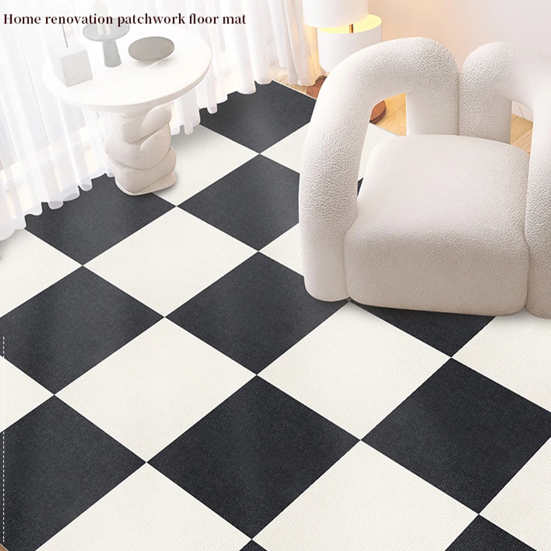 30x30cm Self Adhesive Splicing Carpet Tiles Static Adsorption Non Slip Floor Mat Multiple Colors Kids Crawling Rug