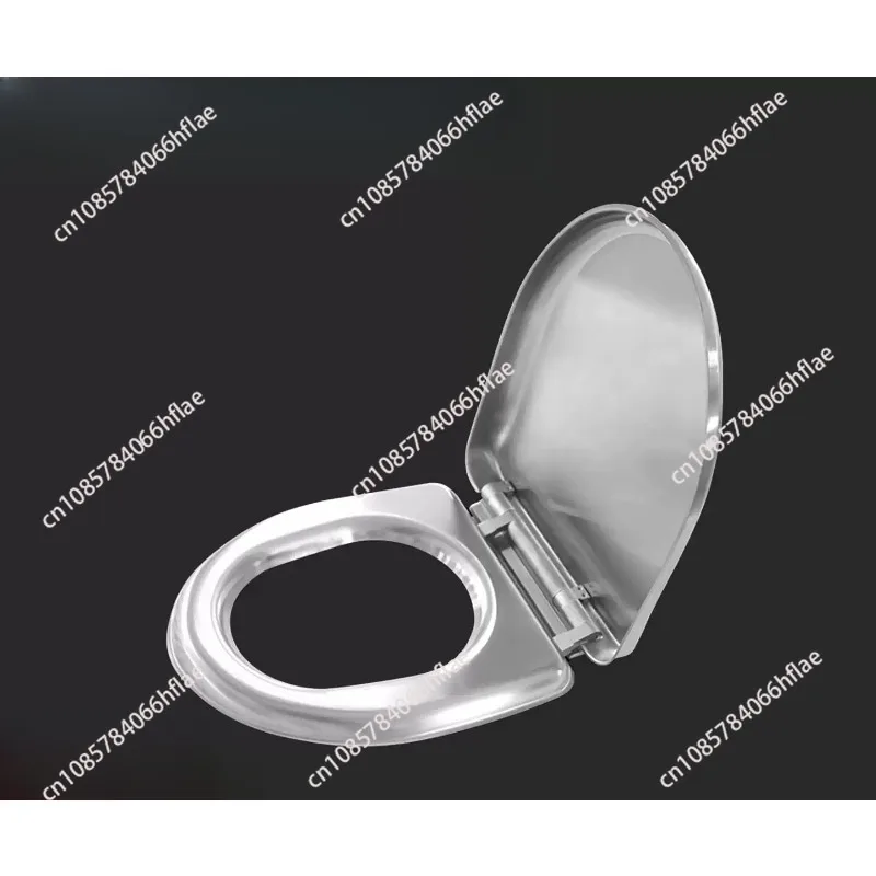 Vintage Style  Bauhaus Style Universal 304 Stainless Steel Toilet Seat Lid Cover for Bathroom
