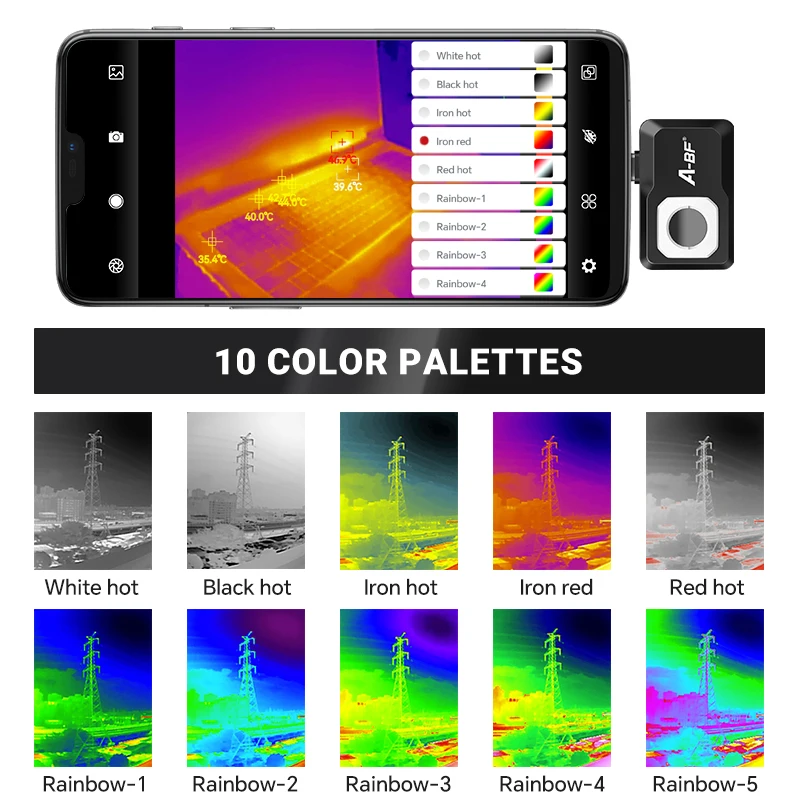 A-BF RX-450 Subsitute to InfiRay P2 cell Phone Thermal Camera Imager Infrared Night Vision for Phones Android Type C Interface