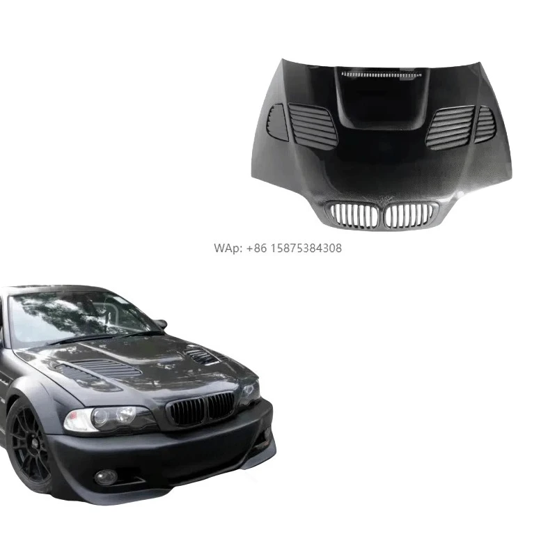 Carbon Fiber Engine Cover Hood for 1998-2004 Coupe Sedan Front Bonnet Engine Hoods Car Exterior Tuning Parts