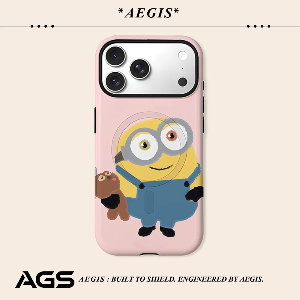 M-Minion SBob Handyhülle für Magnetische Handyhülle für iPhone 17 16 15 14 13 Pro Max Plus Einzel- und Doppelschichtige Robuste Hülle