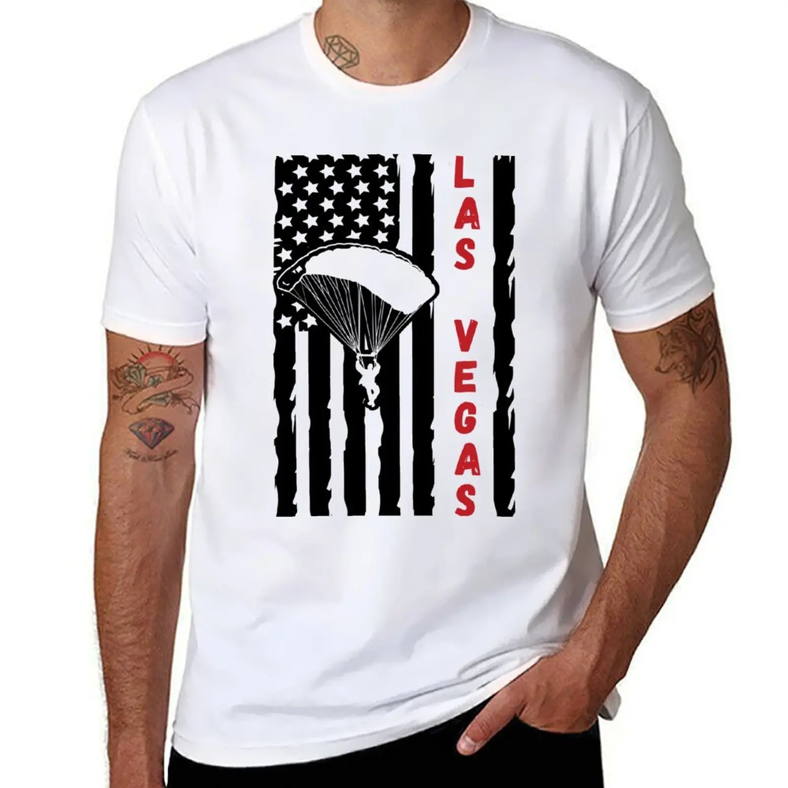 

Skydiving in Las Vegas, Nevada NV - Vintage Paragliding Parachuting Logo T-Shirt t shirts for man graphic vintage T-Shirt