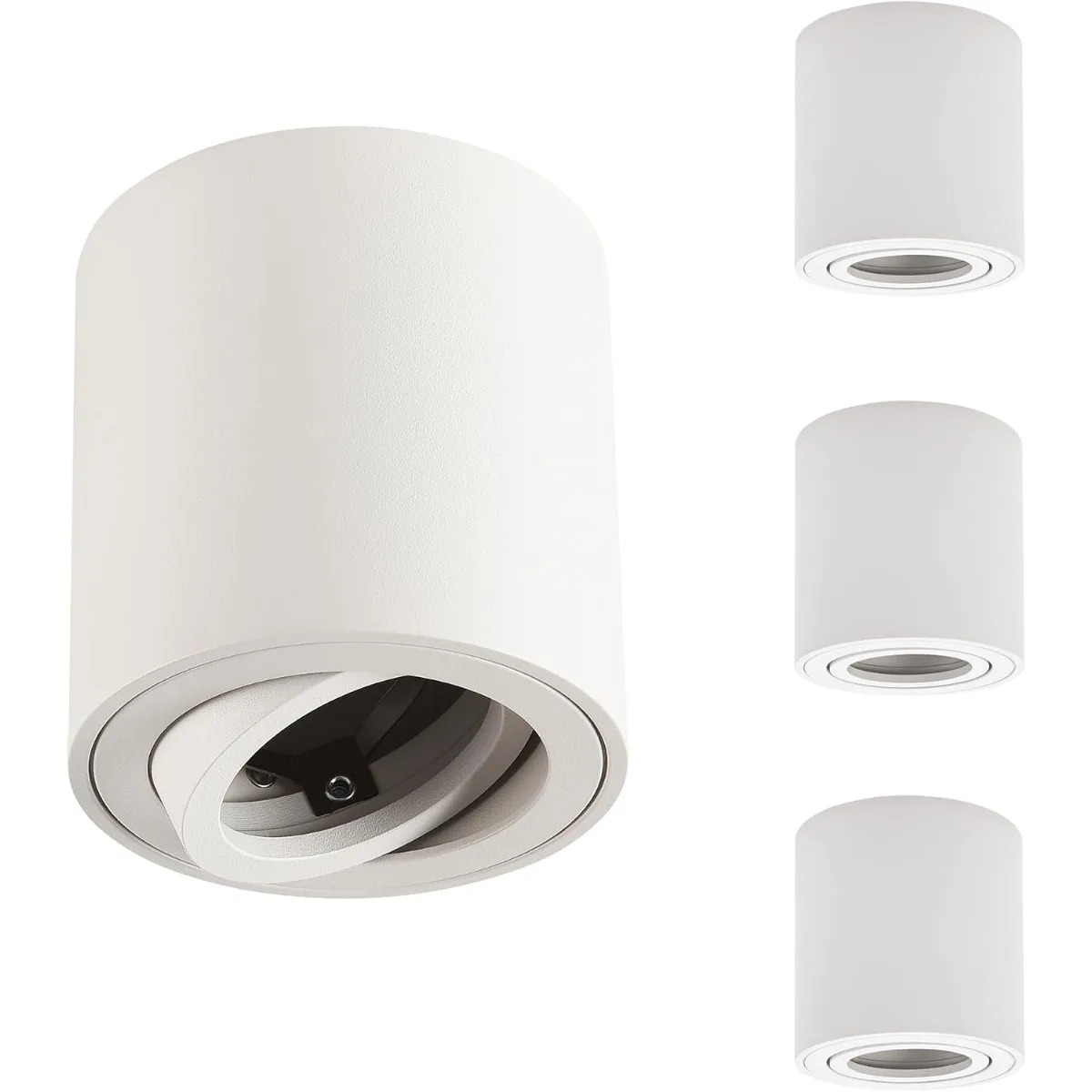 JOYINLED 1/4/6 Pcs LED Ceiling Spotlight Surface-Mounted Spotlight White Swivelling Ceiling Downlight GU10 Socket Ceiling Light