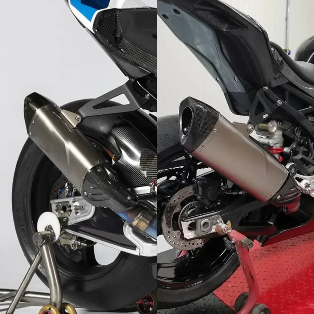 61mm Motorcycle Muffler Exhaust Silencer For BMW S1000RR 2019 2020 2021 2022 Steel Exhaust Pipe System Motocycle Accessories