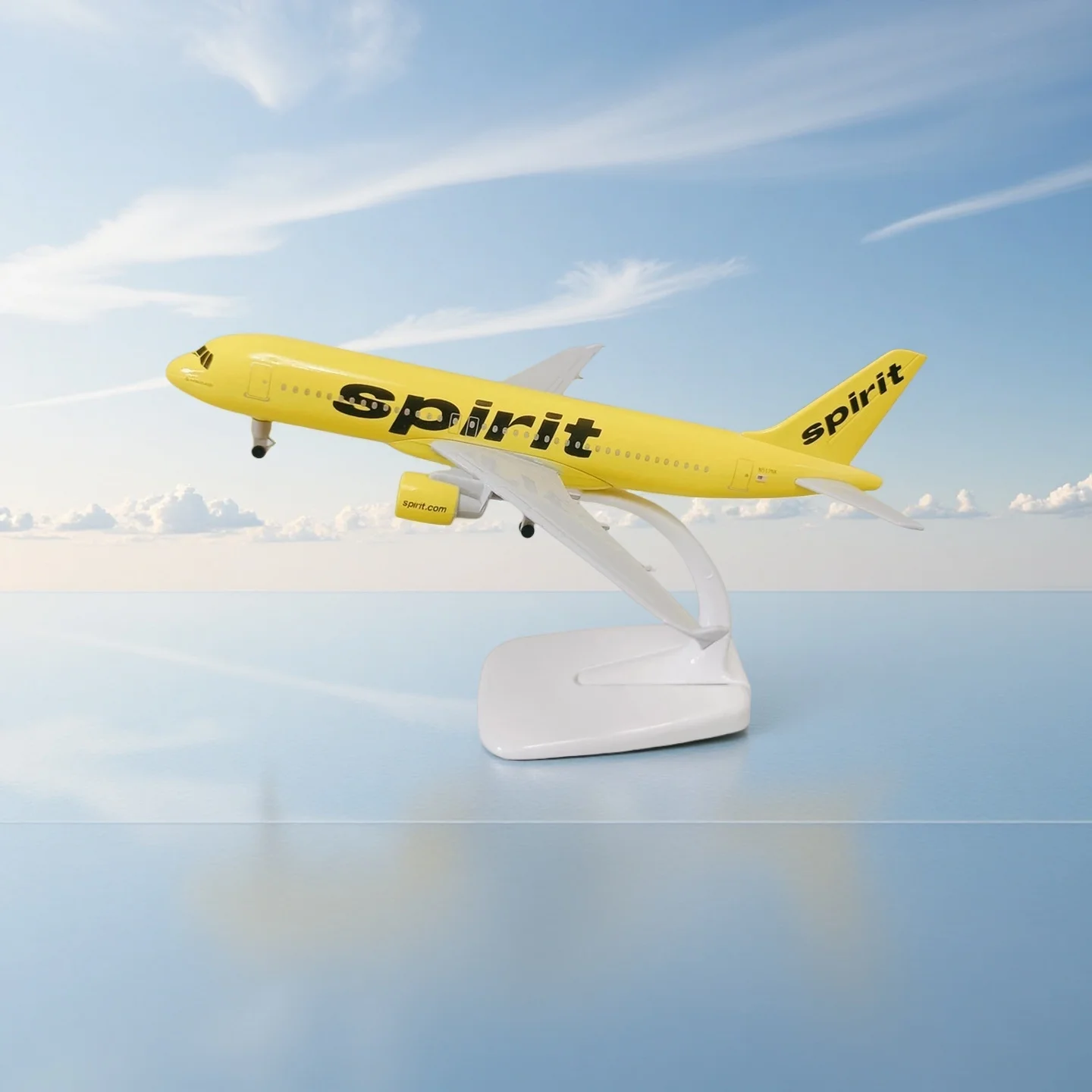 

Die-Cast 20CM A320 Metal Model Airplane Toy Spirit Airlines USA with Metal Alloy Toys Plane Model for Kids Children Decoration