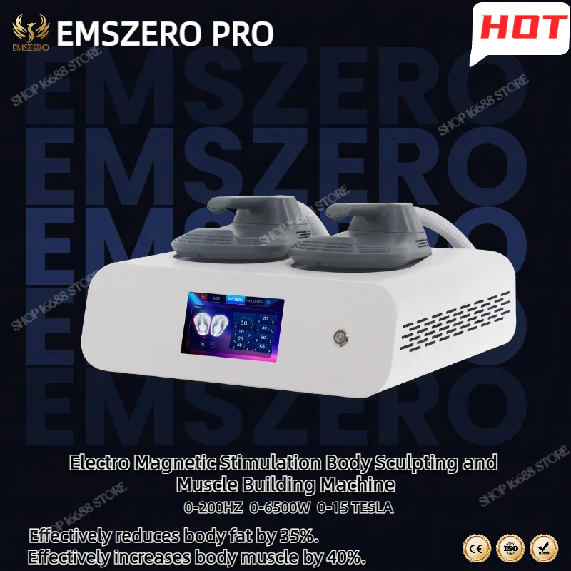 

EMSzero Body Slimming EMS Machine 200HZ 6500W 0-15 Tesla Increse Muscle Mass And Reduce Fat Machine RF EMS Sculpting Body Salon