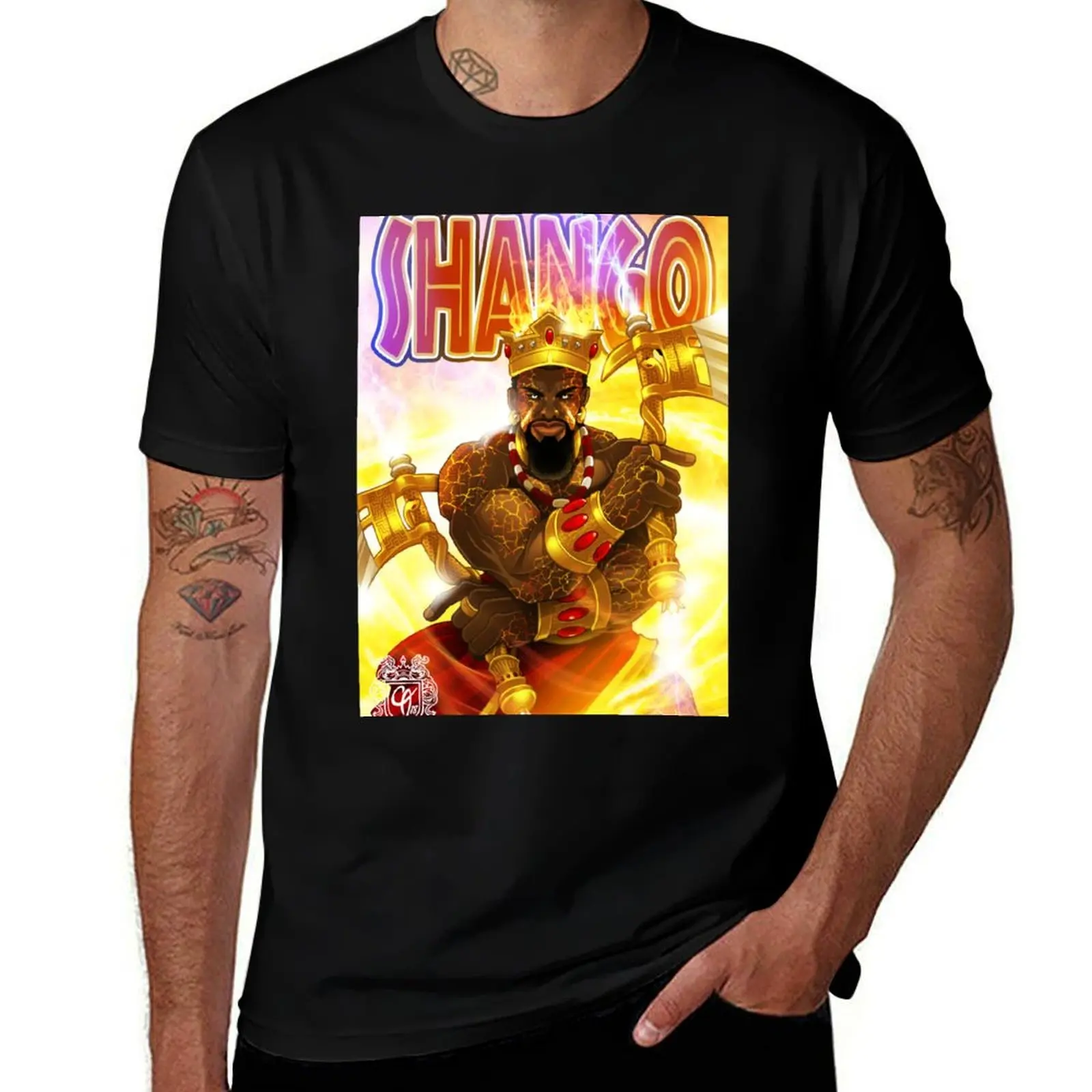 Shango T-Shirt graphics rapper graphic tees graphic shirts graphic t shirt vintage Men's cotton t-shirt