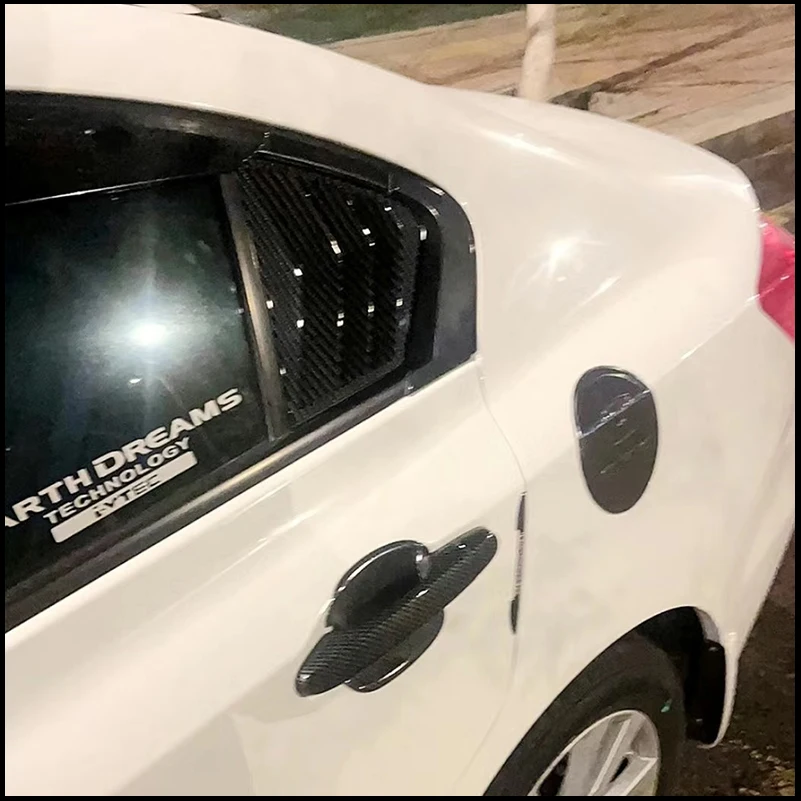 

Car Styling For Honda Civic Sedan 2011-2014 9th Rear Window Shutter Louver Side Vent Cover Trim Decorate Auto Accessories Parts