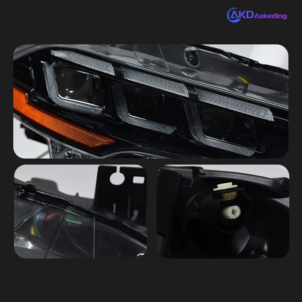 سيارة لفورد موستانج 2018-2020 المصابيح الأمامية DRL هيلا 12 فولت LED لمبات زينون H7 لوازم السيارات ضبط السيارات ملحق موستانج رئيس مصباح #6