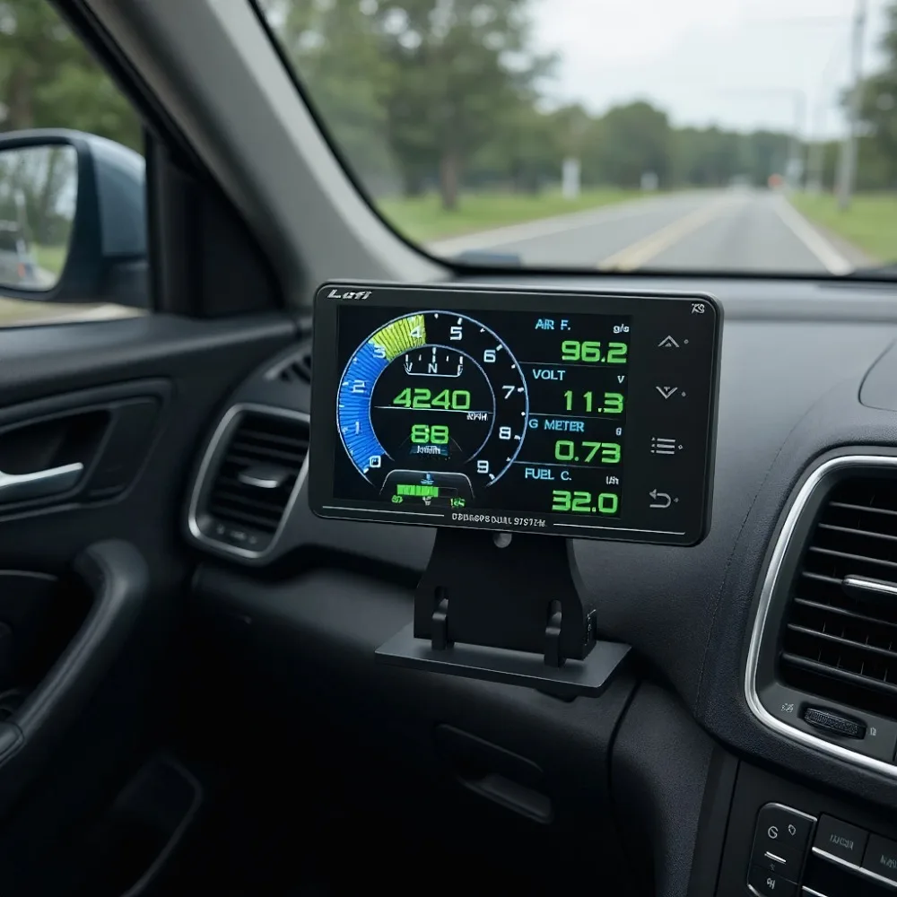 LUFI XS أداة تعديل السيارة Obd2 + GPS متعددة الوظائف LCD متر سرعة التوربينات G-قيمة الجيروسكوب #3