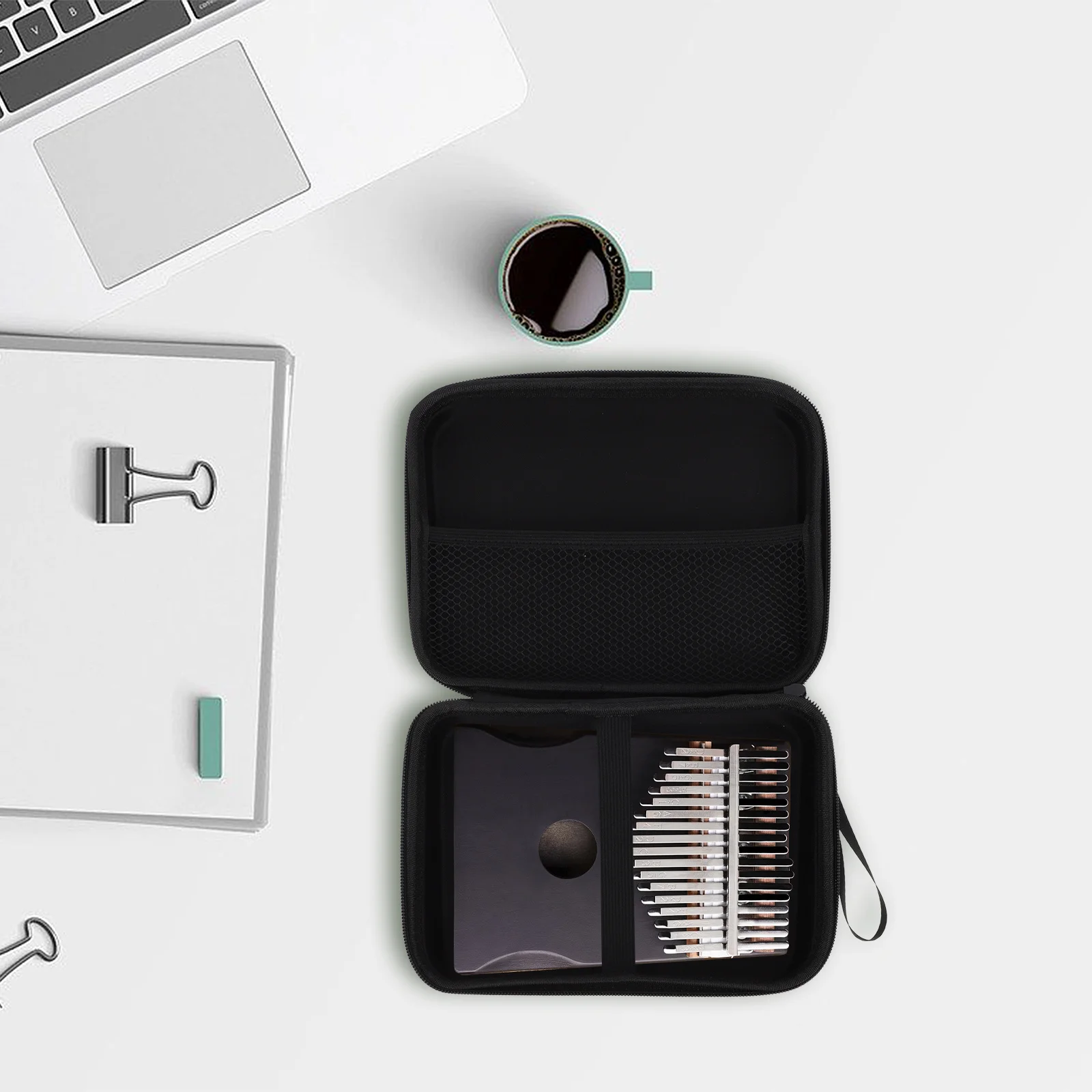 

Durable Kalimba Carrying Bag High-Grade Polyester Eva Material Portable for Music School Concert Kalimba Storage Pouch Practical