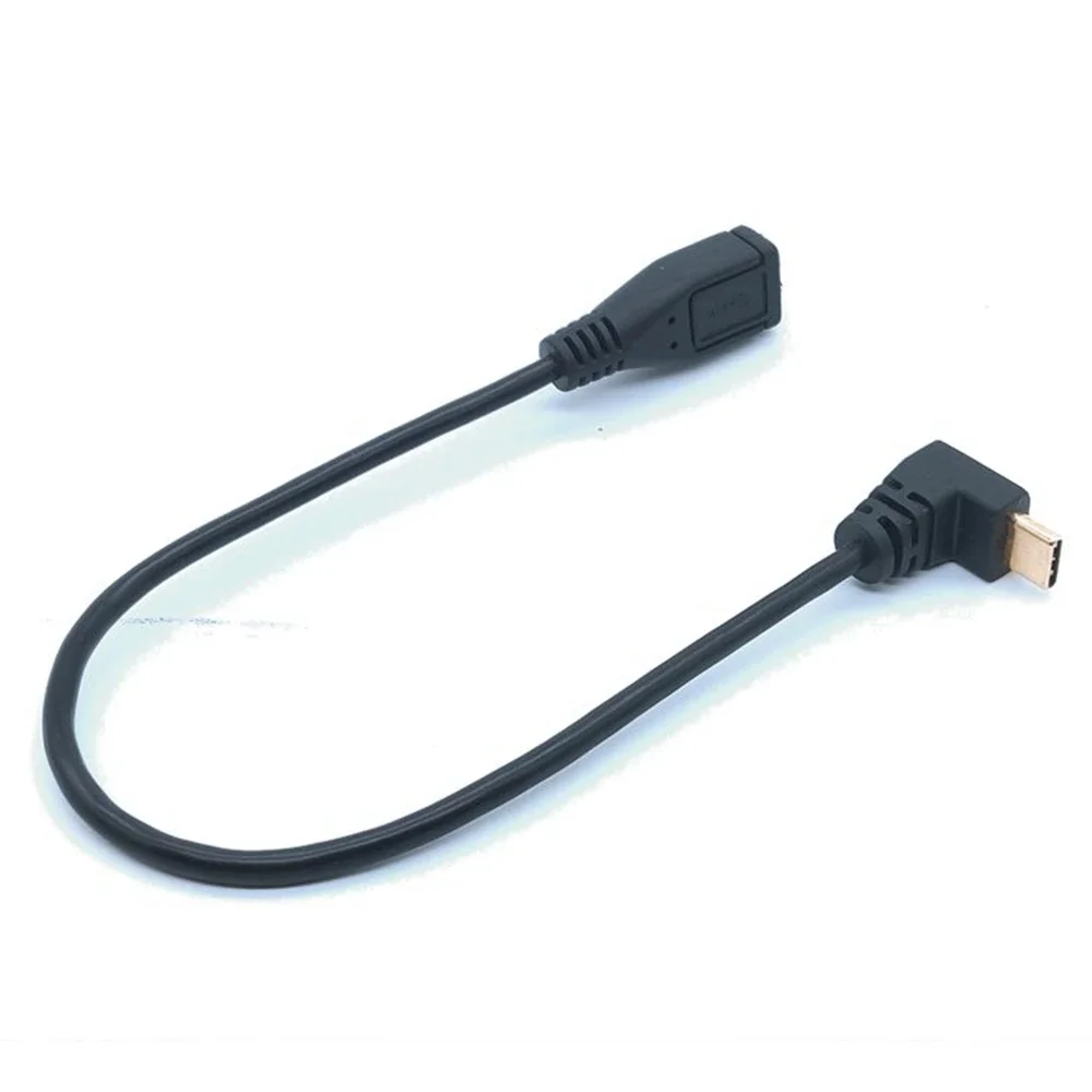 สายอะแดปเตอร์แปลง Micro USB Android หัวต่อแบบ V8 เป็น Type-C แบบงอ 90 องศา ขึ้น ลง ซ้าย ขวา สำหรับเชื่อมต่อและถ่ายโอนข้อมูล