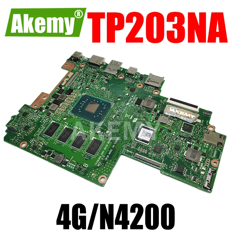 

New TP203NA 4G/N4200 Motherboard (EMMC_64G) For Asus TP203NA TP203N TP203M TP203MA Laotop Mainboard Motherboard