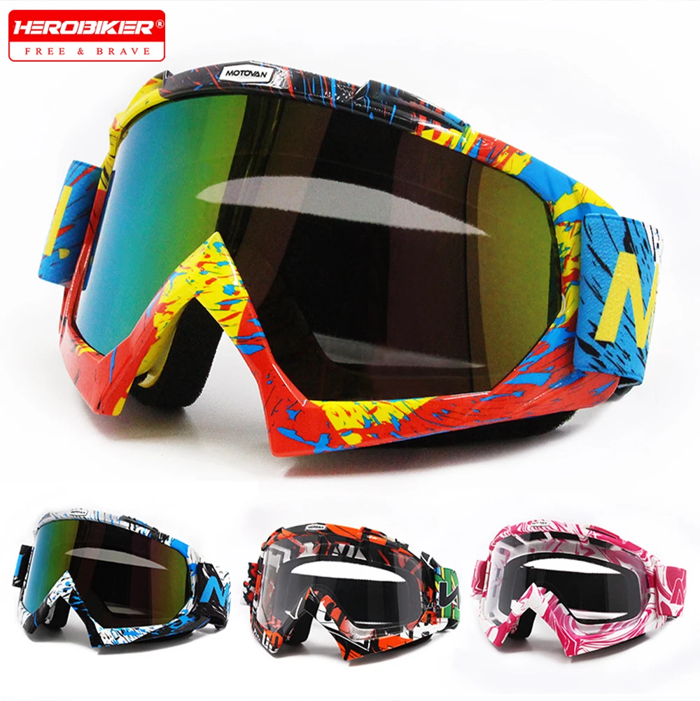

Women Motorcycle Cross-country Helmet Riding Goggles Motor Ski Dirt Bikes Goggles Speed Downhill Goggles Men Motocross Glasses