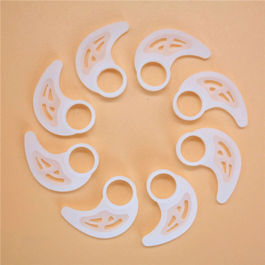 

5 Pcs Universal Silicone Earphone Clip Hook Sport Style Earhook Headphone Hanger Accessory For Hunting Gear Transparent White