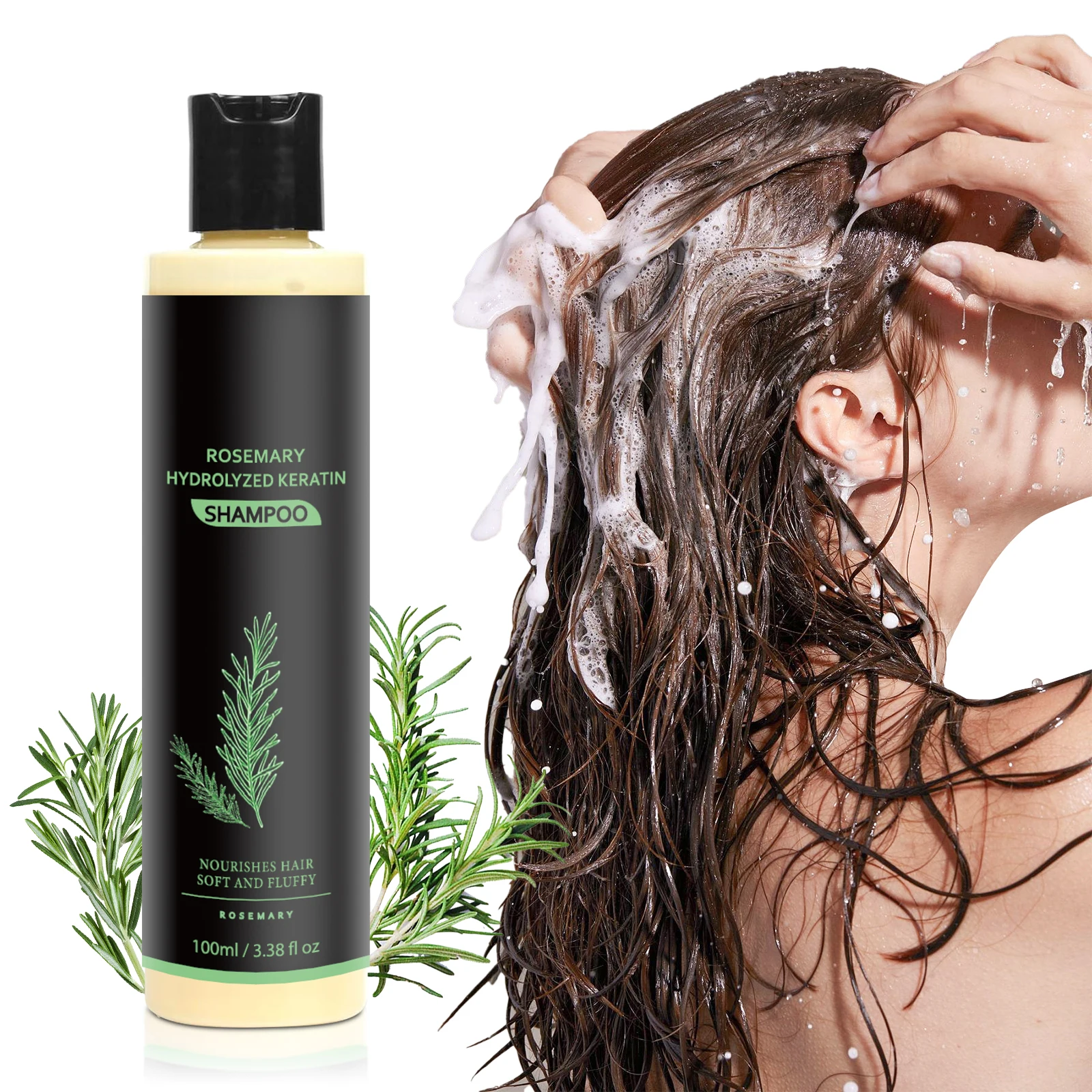 إكليل الجبل مكافحة الصلع إعادة نمو الشعر المغذي العميق إصلاح سبليت ينتهي الشعر مهدئا فروة الرأس مكافحة القشرة شامبو نمو الشعر #1