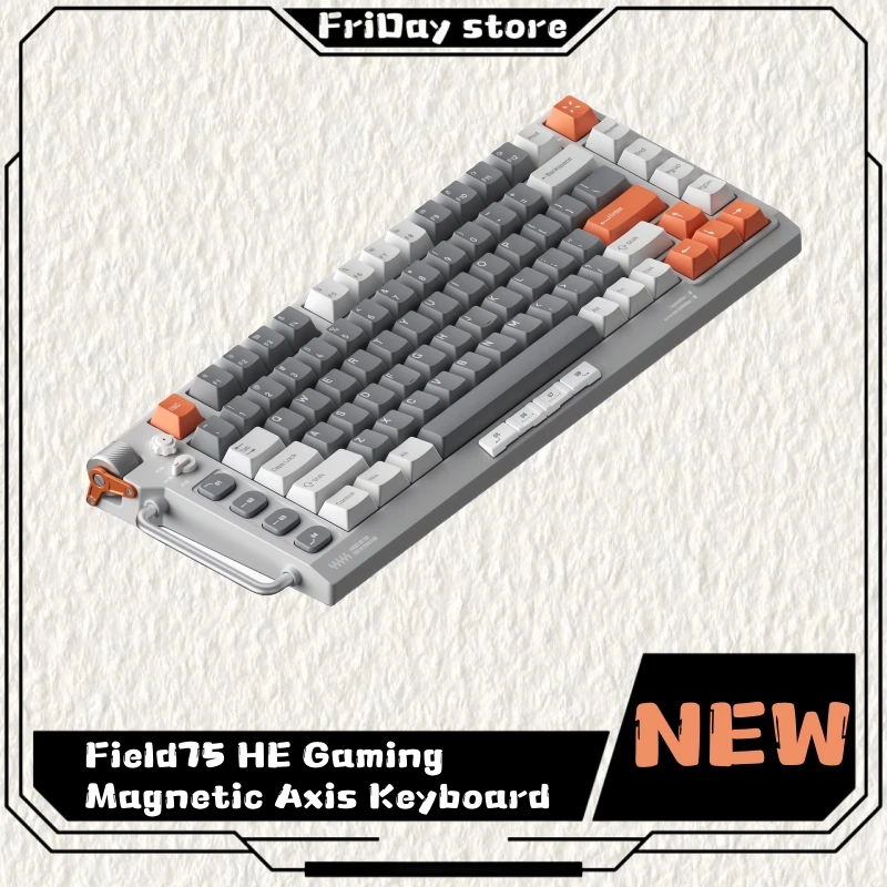 Field75 Heesports Magnetic Axis Keyboard Tile Fearless Contract Esports Cable Game Dedicated Magnetic White Jade Axis 83 Keys