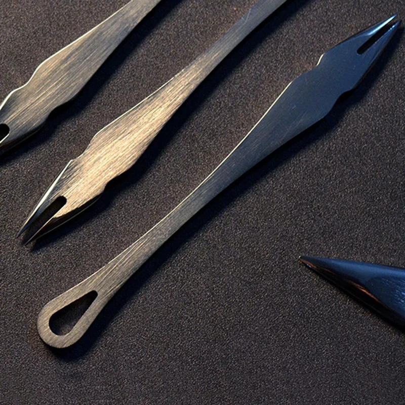 3Pcs Spacing Planning Wire Gauge Scribe Gauge Manual DIY Leather Making Tools Crimping Work Process Making Tools