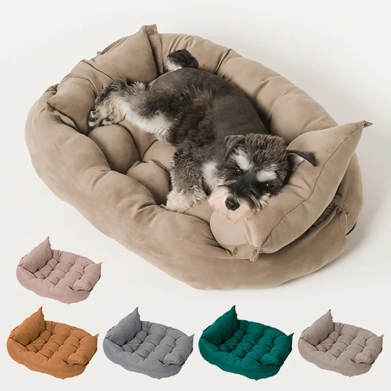 

OUZEY Pet Cat Dog Bed Soft Warm Pet Sofa Bed Foldable Small Mdium Dog Bed Comfortable Sleeping Pet Dog Blankets Cushion