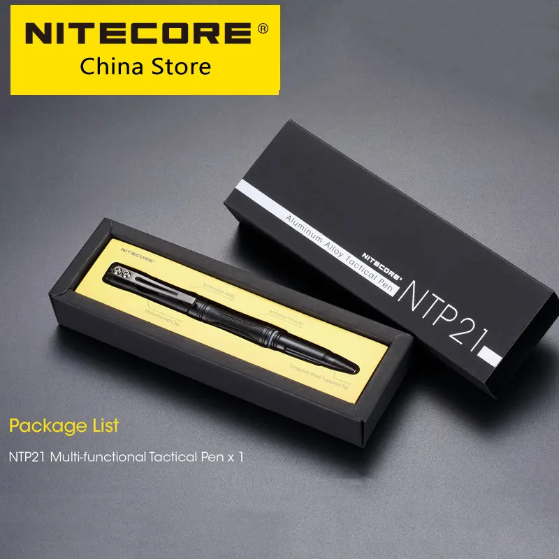 

NITECORE NTP21 Aluminum Alloy Multifunctional Portable EDC Tactical Pen for Emergency Glass Break Writing Survive Self-Defense