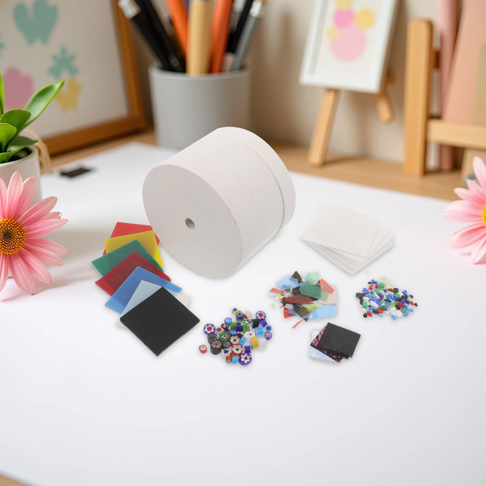 

1Set Microwave Kiln for Glass Fusing - Portable DIY Glass Fusing Kit with Liner Paper - Small Pottery Oven for Home Art