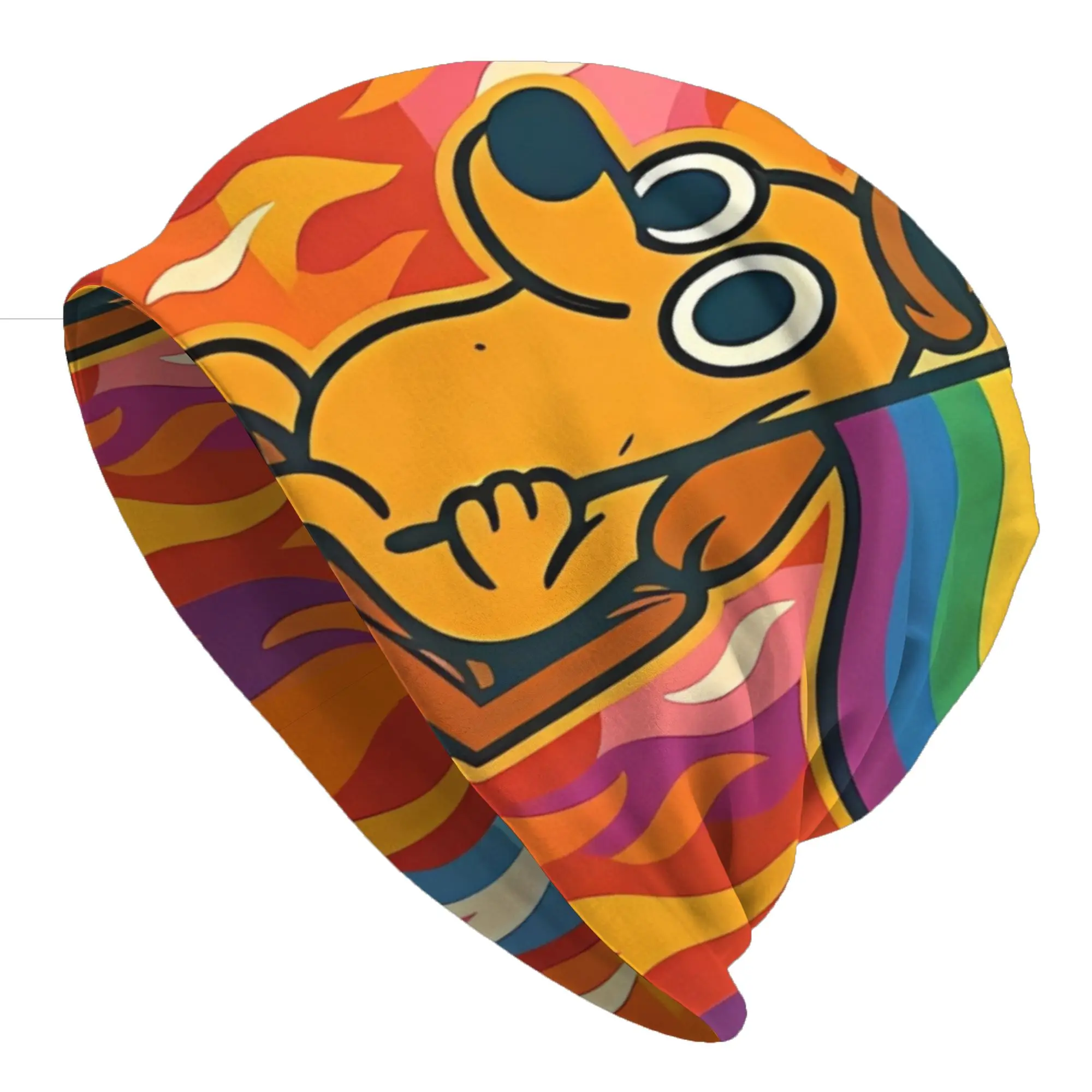 Meme With Pride Flag Inclusive Autumn Spring Caps This Is Fine Dog Beanies Ski Caps Soft Bonnet Hats Skullies & Beanies Hat