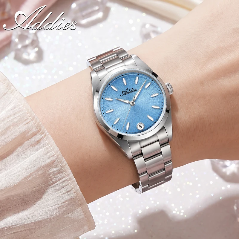 ADDIES Jam Tangan Pasangan Kristal Safir Jepang GM12 BGW9 Jam Tangan Pasangan Mewah Olahraga Tahan Air 50M Baja Tahan Karat Super Bercahaya