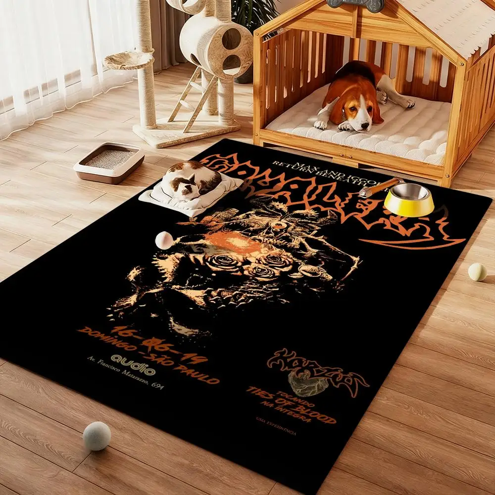 

s-Sepulturas Heavy Rock Band Floor Mat Diatom Bath Mat Absorbent Quick Dry Non-Slip TPR Backing Soft Plush Draining Rugs