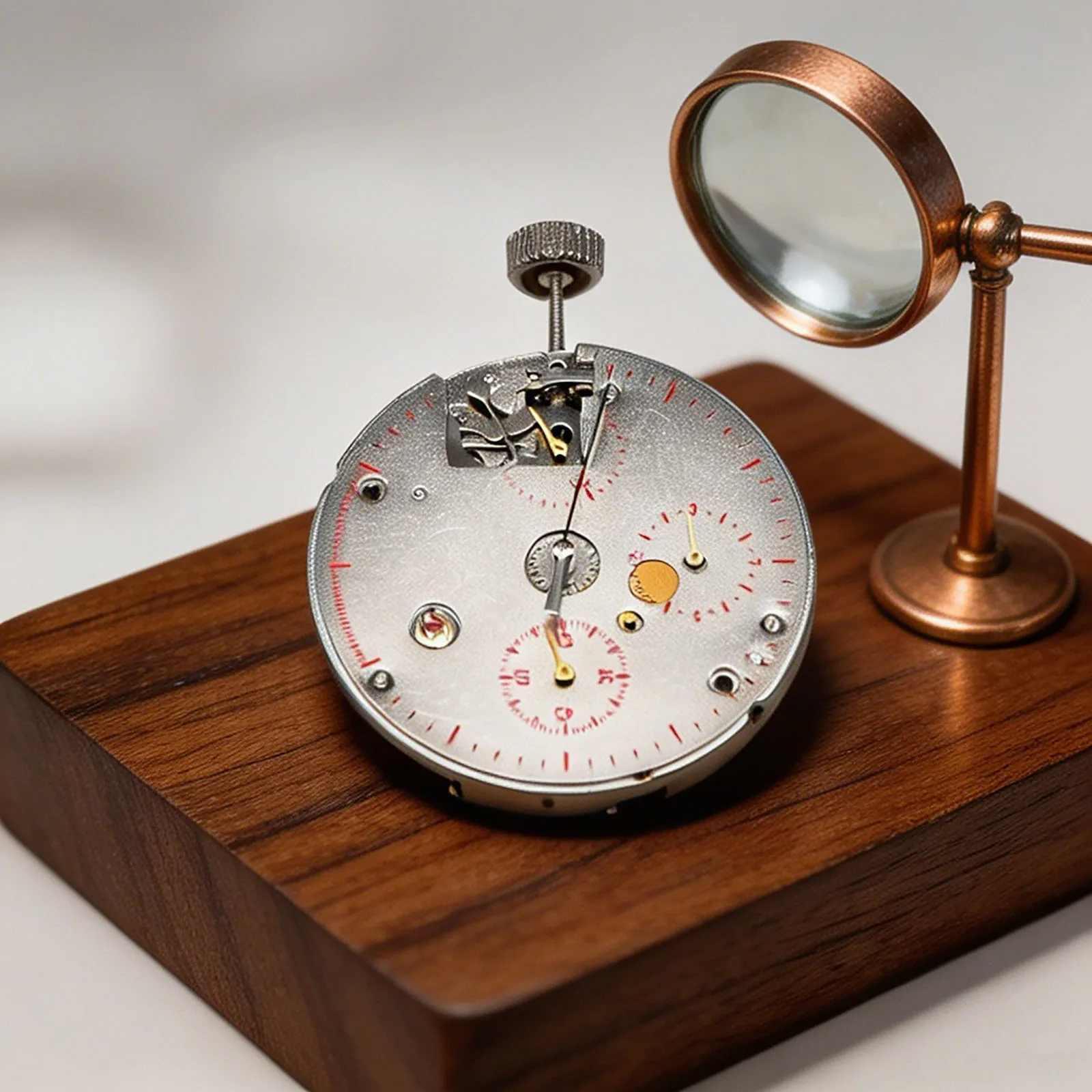 For Seagull ST1903 Manual Wind Chronograph Movement, 22 Jewels 3 Eyes 30Min/24H Subdials Replacement for Watch Repair