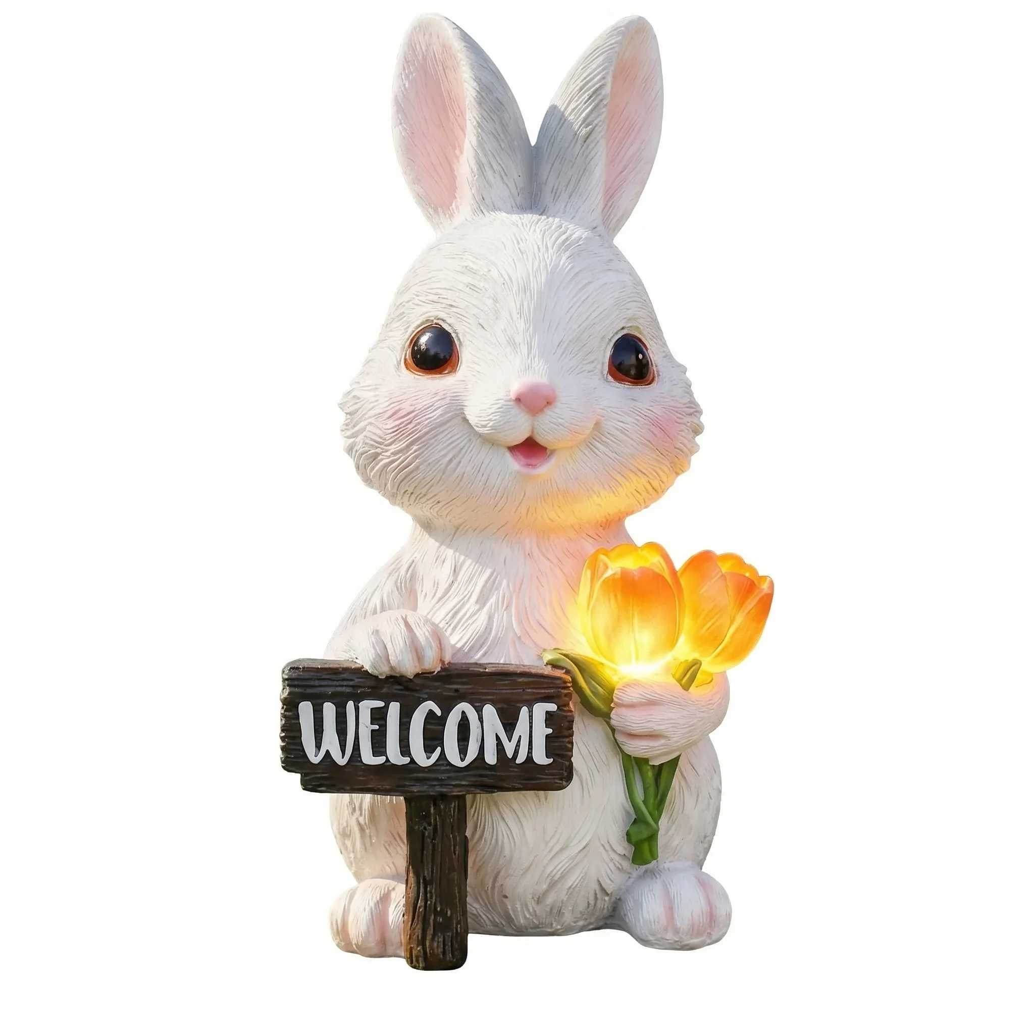 

Solar Rabbit Garden Lights Outdoor Decor Easter Birthday Gifts for Mom Grandma Women Housewarming Bunny Sculpture
