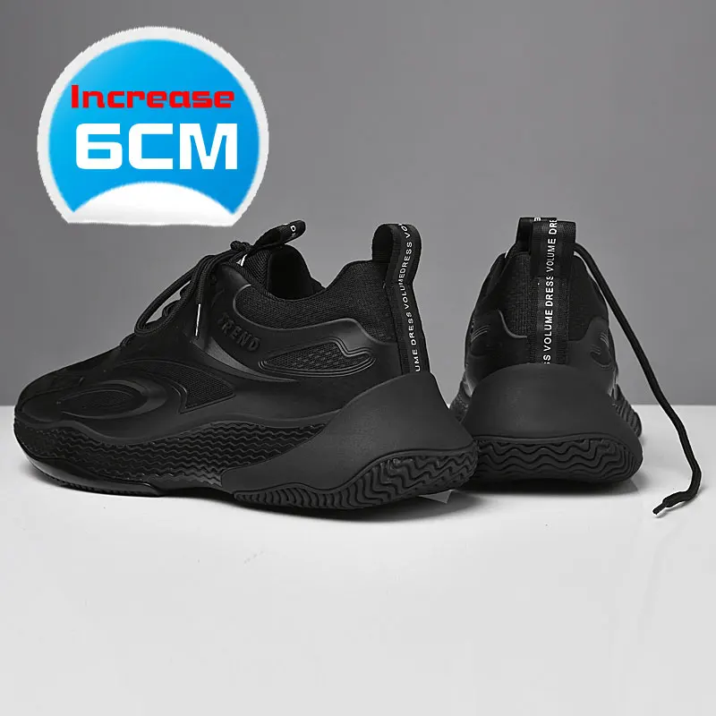 Casual Heren Casual Sneakers Liftschoenen Mode Ademende Mesh Schoenen Voor Heren 8Cm 6Cm Verborgen Hakken