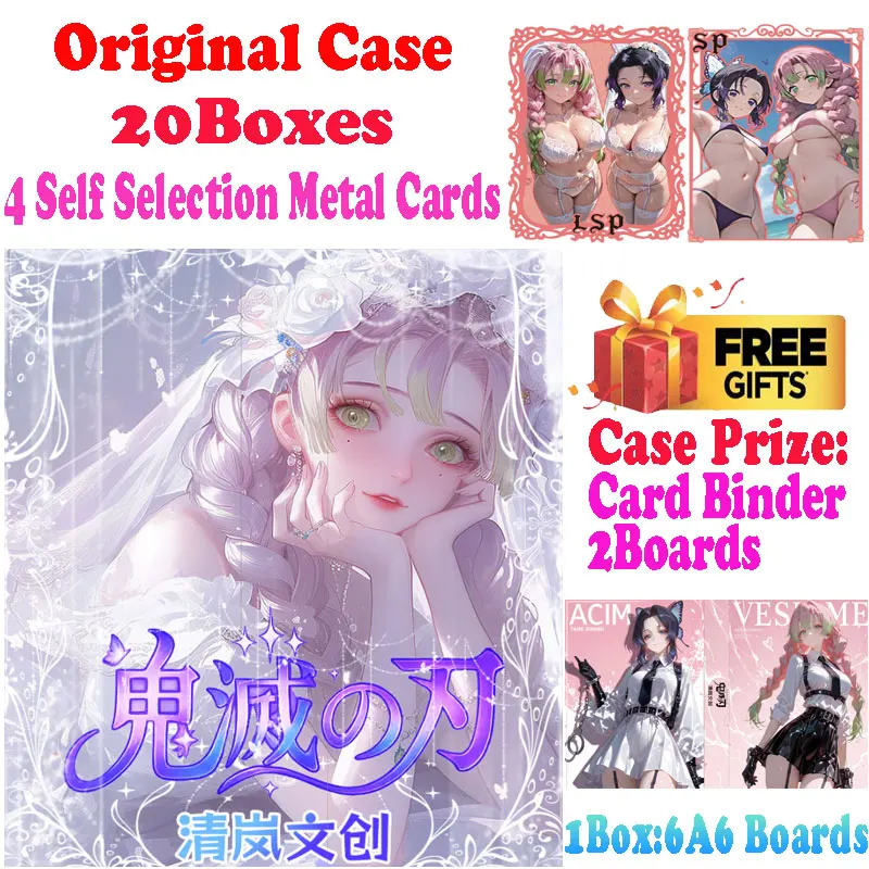 2025 plus récent étui Qinglan Culture A6 taille démon Slayer acrylique papier coloré maître ensemble Waifu Mitsuri trading CCG TCG Art cadeau