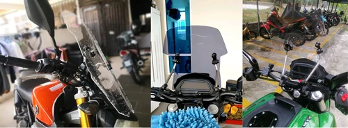 Imagen 2 del producto Artudatech 7/8 ""22mm soporte Universal para parabrisas manillar estándar abrazadera de montaje de protección contra el viento motocicleta para parabrisas Puig Givi