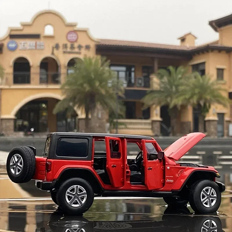 

1:32 Jeeps Wrangler Rubicon, литая под давлением модель автомобиля, литая под давлением металлическая игрушка, внедорожники, модель автомобиля, имитация коллекции, игрушка в подарок