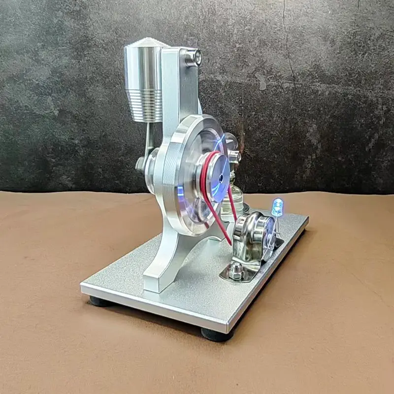 Stirling Engine Model, Engine, External Combustion Engine, Physical Toy, Steam Engine L Colorful LED Light