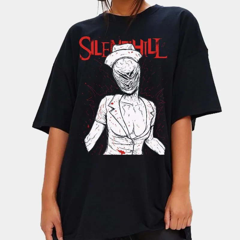 Retro Survival Horror Game Player Gift Women's T-shirt, Suitable for All Seasons, Unisex Retro T-shirt